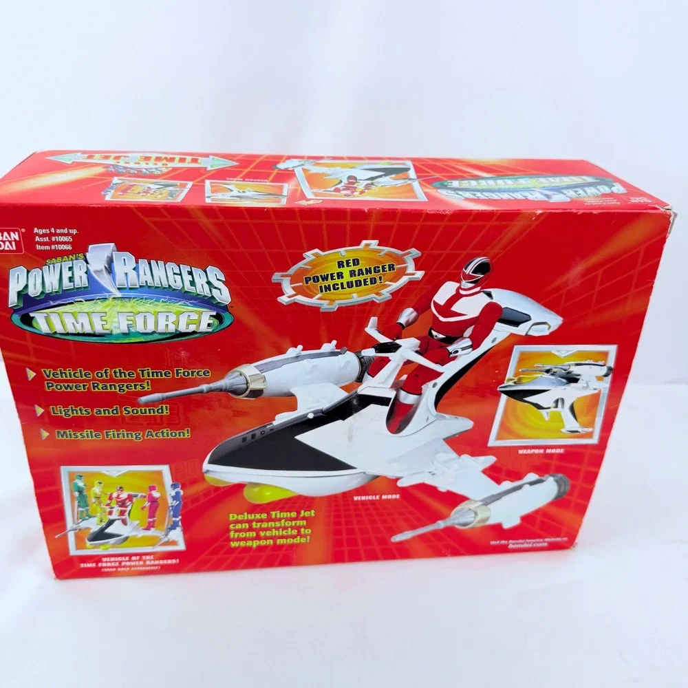 Bandai Power Rangers Time Force Deluxe Time Jet Red Ranger Signed Jason Faunt